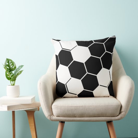 おしゃれな幾何学的な六角形 白黒 クッション (椅子)