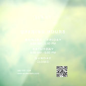 おしゃれな店舗ロゴQRコード営業時間 ウィンドウサイン (シート3)