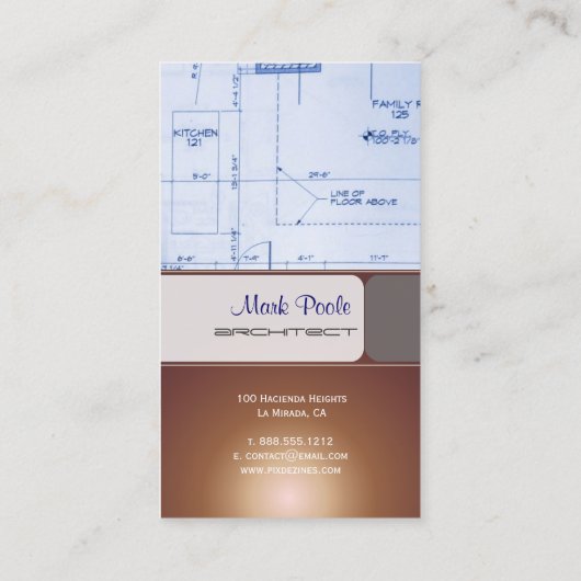 おしゃれな建築家名刺 名刺 (裏面)