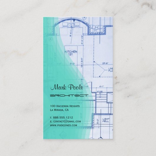 おしゃれな建築家名刺 名刺 (裏面)