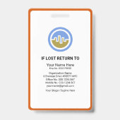 おしゃれな引用符のモチーフのプレス記者 バッジ (裏面)