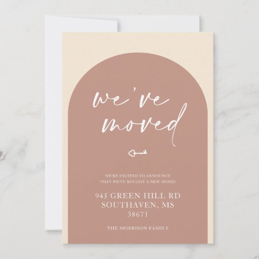 おしゃれな引越しのお知らせ - ボヘミアンスタイル 招待状 (正面)