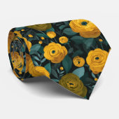 おしゃれな彼氏へのプレゼント ラナンキュラス 花柄 ネクタイ (ロール)