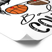 おしゃれな従兄弟 冗談めいたスケッチ お団子頭の従兄弟  ポスター (角)