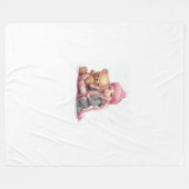 「おしゃれな心地よいかわいい女の子 – ドールブランケット付き」 フリースブランケット (正面(横))