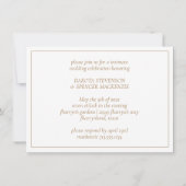 おしゃれな愛のデザイン | マイクロウェディング フォト 招待状 (裏面)