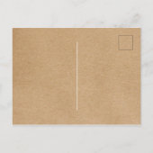 おしゃれな感謝カード　シンプル　クラフト紙 ポストカード (裏面)