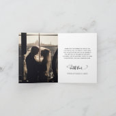 おしゃれな感謝カード(折り畳み式)写真付きウェディングサンクス サンキューカード (内部)