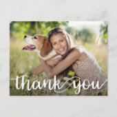 おしゃれな感謝メッセージの写真付き卒業カード ポストカード (正面)