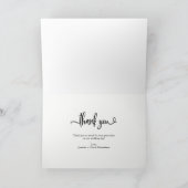 おしゃれな感謝 | 写真付きの結婚式のお礼カード サンキューカード (内部)