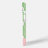 おしゃれな手描きのアジサイ ピンクグリーンフレーム Case-Mate iPhoneケース (裏面 / 左)