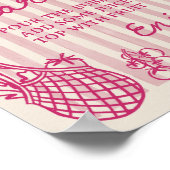 おしゃれな手描きのブライダルシャワーのミモザバー ポスター (角)