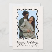 おしゃれな手描きのポップな境界線の写真 シーズンカード (正面)