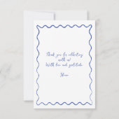 おしゃれな手描きの花嫁のシャワーパーティー サンキューカード (裏面)