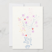 おしゃれな手描きの花嫁パーティーの詳細 招待状 (裏面)