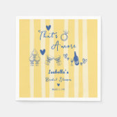 おしゃれな手描き That's Amore ブライダルシャワー スタンダードカクテルナプキン (正面)