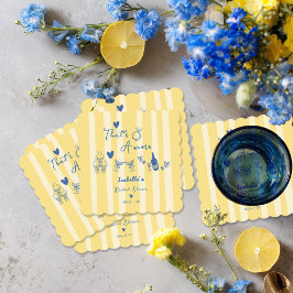 おしゃれな手描き That's amore ブライダルシャワー ペーパーコースター