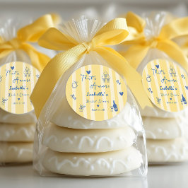 おしゃれな手描き That's Amore ブライダルシャワー ラウンドシール