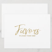 おしゃれな手書きのウェディングギフトサイン | ゴールド (正面/裏面)