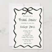 おしゃれな手書きの結婚前お祝い会 招待状 (正面)