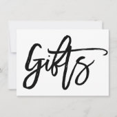 おしゃれな手書きウェディングギフトサイン 招待状 (正面)