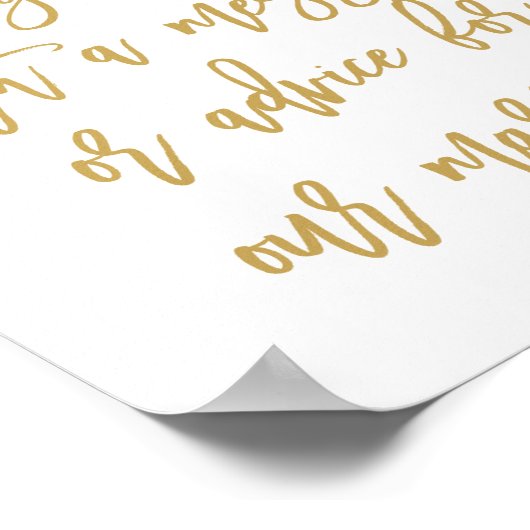 おしゃれな手書きウェディング写真ゲストブック ポスター (角)