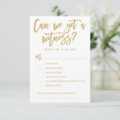 おしゃれな手書きウェディング出欠確認カード 招待状 (スタンド正面)