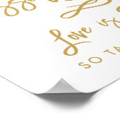 おしゃれな手書きゴールドのデザートバー ポスター (角)