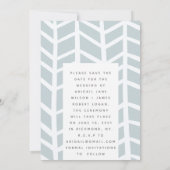 おしゃれな手書きスクリプトで「Save the Date」 セーブザデート (裏面)