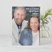 おしゃれな手書きフォトウェディング感謝カード サンキューカード (スタンド正面)