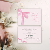 おしゃれな手書き文字のカスタムビジネスカード サンキューカード