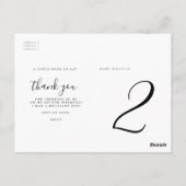 おしゃれな手書き文字の写真　誕生日パーティー　ありがとう ポストカード (裏面)