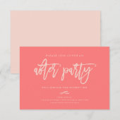 おしゃれな手書き文字の結婚式アフターパーティー招待状 招待状 (正面/裏面)