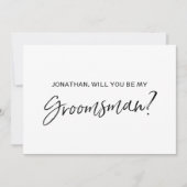 おしゃれな手書き文字の「結婚式の仲人になってくれますか？」 招待状 (正面)