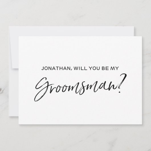 おしゃれな手書き文字の「結婚式の仲人になってくれますか？」 招待状 (正面)