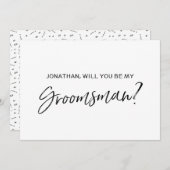 おしゃれな手書き文字の「結婚式の仲人になってくれますか？」 招待状 (正面/裏面)