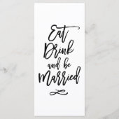 おしゃれな手書き結婚式メニュー メニュー (裏面)