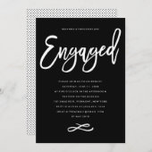 おしゃれな手書き結婚式前パーティーの招待状 (正面/裏面)