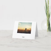 おしゃれな手書き結婚式感謝カード フォト付き サンキューカード (裏面)