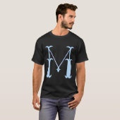 おしゃれな手書き風アルファベット -m tシャツ (正面フル)