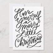 おしゃれな手書き風クリスマスフラットカード シーズンカード (正面)