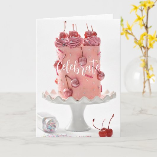 おしゃれな折りたたみグリーティングカードをシンプルに祝おう カード (黄色い花)