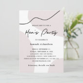 おしゃれな抽象的なニュートラル | 水彩画 女子会 招待状 (スタンド正面)