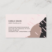 おしゃれな抽象的なメイクアップアーティスト 名刺 (裏面)