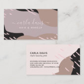 おしゃれな抽象的なメイクアップアーティスト 名刺 (正面/裏面)