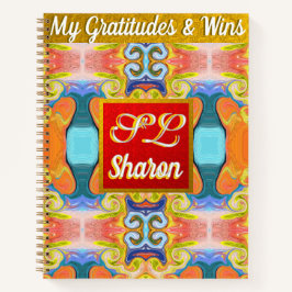 おしゃれな抽象的な母の日ギフト　モノグラムカスタム ノートブック