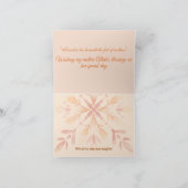 おしゃれな抽象的な水彩画の花　母の日 カード (内部)