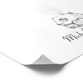 おしゃれな指紋ゲストブック「アップハウス」 ポスター (角)