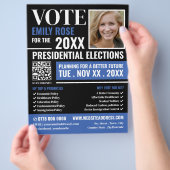 おしゃれな政治キャンペーン広告 チラシ (手)