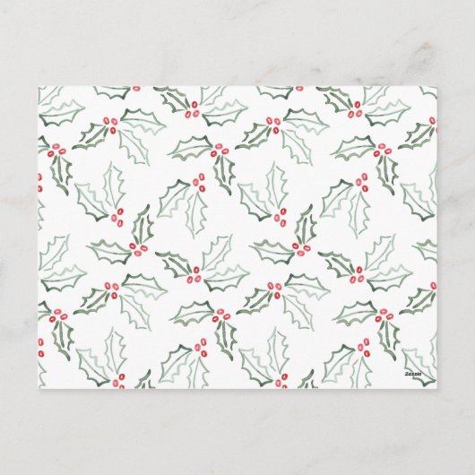 おしゃれな斜めの水彩画 メリークリスマス 3枚の写真 シーズンポストカード (裏面)